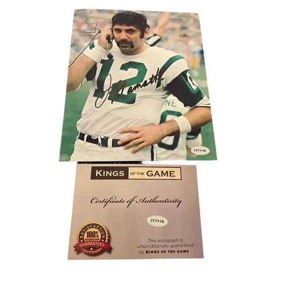 Joe Namath autographed 8 x 10 photo New York Jets - Picture 1 of 1